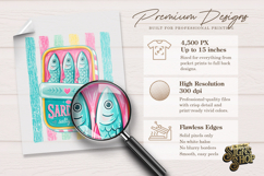 Sardines Salty &amp; Free PNG, Coastal Summer Beach Design Product Image 4