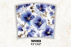 Pansy Flowers Tumbler Wrap | Flower Tumbler Sublimation Product Image 4