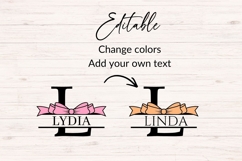 Coquette Ribbon Monogram SVG Bundle | Baby Girl Ribbon Product Image 4