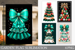 Christmas Tree Garden Flag. Christmas Garden Flag Design Product Image 1