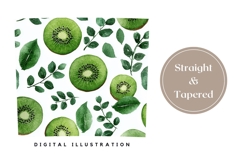 Watercolor Kiwi Tumbler Wrap, Fruits Tumbler PNG Product Image 4