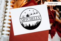 Christmas Family Name SVG - Santa Sleigh Product Image 4
