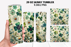 Skinny Tumbler 20oz Wrap Design, St. Patrick’s Day Tumbler Product Image 1