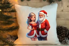 Mr And Mrs Santa Claus Clipart Sublimation, Christmas PNG Product Image 3