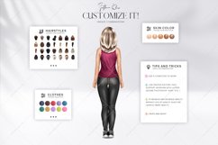 Leggings and Tops Clipart, Woman Clothes Clip Art, Custom Product Image 2