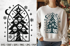 Gothic Christmas Tree SVG | Ornamental Tree &amp; Stained Glass Product Image 4