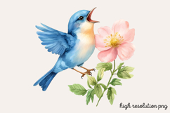 Watercolor Spring Garden Clipart PNG Product Image 1