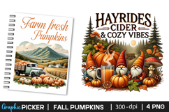 Fall Kitchen Towel, Thankful and Blessed, farm fresh pumpkin Product Image 2