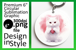 Artistic Round Design Car Coaster , Cute Cat Product Image 1