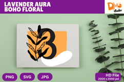 Lavender Aura Boho Floral Monogram Product Image 1