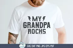 My Grandpa Rocks SVG | Grandfather's Day Tribute Art Product Image 1