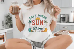 Salt Water and Sun Shine PNG, Retro Beach PNG Sublimation De Product Image 4