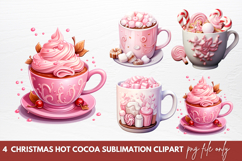 Christmas Hot Cocoa Sublimation Clipart Product Image 1