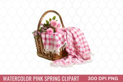 Watercolor Pink Spring Clipart Product Image 1