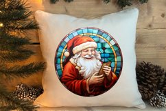 Stained Glass Painting Of Santa Clipart Sublimation Product Image 4
