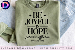 Be Joyful in Hope Romans 12:12 Christian Bible Verse PNG Product Image 4