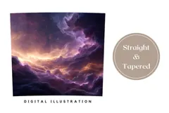 Purple Tumbler Wrap, Galaxy Tumbler Sublimation Product Image 4