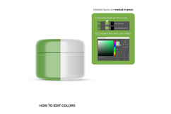 Plastic Cream Jars - PSD Mockup Product Image 4