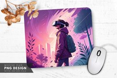 Virtual Reality Exploration in Abstract Art Mouse Pad PNG Product Image 1
