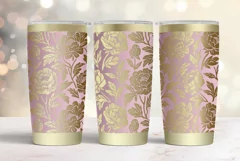 20oz Tumbler laser svg wrap| Vintage flowers pattern Product Image 4