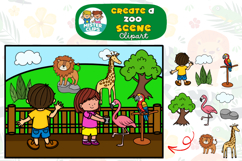 Create a Zoo Scene Clip Art Product Image 2