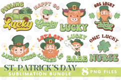 Happy St Patrick&#039;s Day PNG DTF Irish Lucky Beer Bundle Set Product Image 1