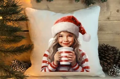 Christmas Little Girl Clipart Sublimation, Christmas PNG Product Image 5