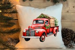 Christmas Cars Watercolor clipart, Christmas Cars Clipart Product Image 4