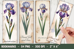 Purple Iris Bookmark Sublimation Product Image 1
