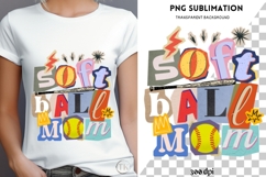 Softball mom png design for T-shirts Product Image 4