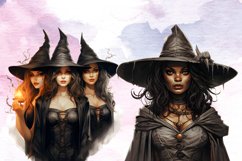 Halloween Witch Sublimation Clipart Bundle, Halloween Product Image 5
