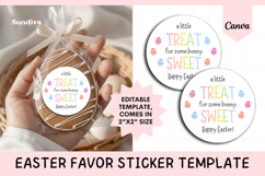 Easter Treat Round Sticker Canva Template - 4 Product Image 1