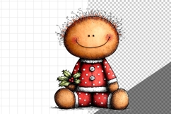 Ginger man Clipart, Whimsical Product Image 2