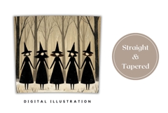 Cartoon Halloween Witch Tumbler, Spooky Witches PNG Product Image 4