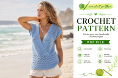 Lace Wrap Top Knitting Pattern PDF Product Image 2