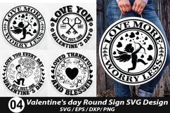 Valentine's Day Round Sign Design - Love You Everyday Not Product Image 1