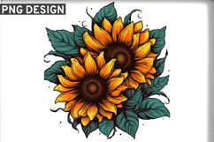 Sunflower Sublimation PNG Design - Sublimation Design Product Image 1