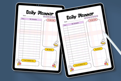 Kawaii Aesthetic Daily Planner Template Cute Editable Canva Product Image 4