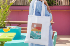 Sunset Landscape Abstract Waves Embroidery Design Product Image 4