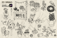 Spring Garden Procreate Stamp Brushes Product Image 4