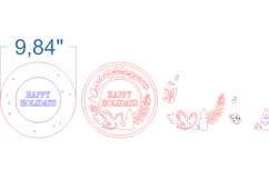 Christmas Wreath SVG laser cut files for Glowforge Product Image 4