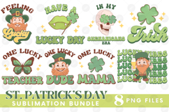 Happy St Patrick&#039;s Day PNG DTF Irish Lucky Beer Bundle Set Product Image 1