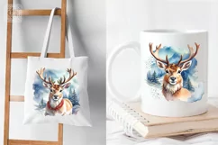 Watercolor Deers cliparts. 2 PNG sublimations Product Image 5