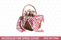 Watercolor Pink Spring Clipart Product Image 1