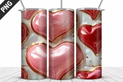 Valentines Love Skinny Tumbler PNG Wrap| Valentines Tumbler Product Image 5