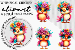 Whimsical chicken clipart Png Product Image 1