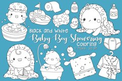 Black and White Coloring Baby Showering Product Image 1