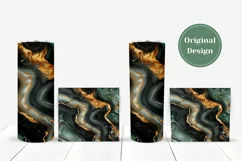 Green Marble Tumbler Wrap, Malachite Tumbler Designs Product Image 4