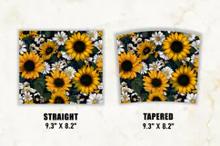 Daisy & Sunflower Tumbler Wrap | 20 oz tumbler wrap Product Image 2