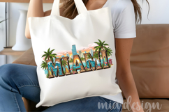 Miami Florida PNG, Vintage City Beach Sunset Sublimation Product Image 4
